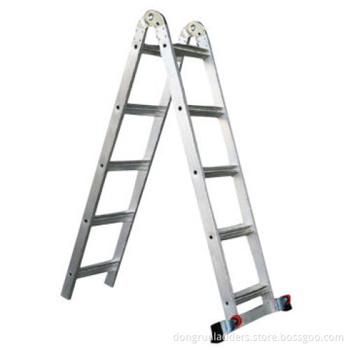 Aluminum Ladder, Dual Purpose with Neoprene Wheel, Wide and Stable Treads, Super Lightweight Design